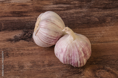 Fresh ripe and tasty garlic