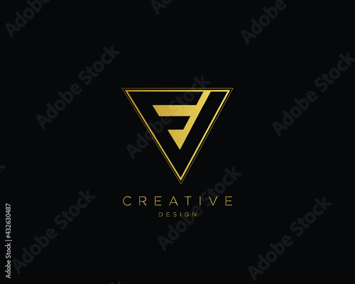 Creative and Minimalist Letter FV Logo Design Icon, Editable in Vector Format 