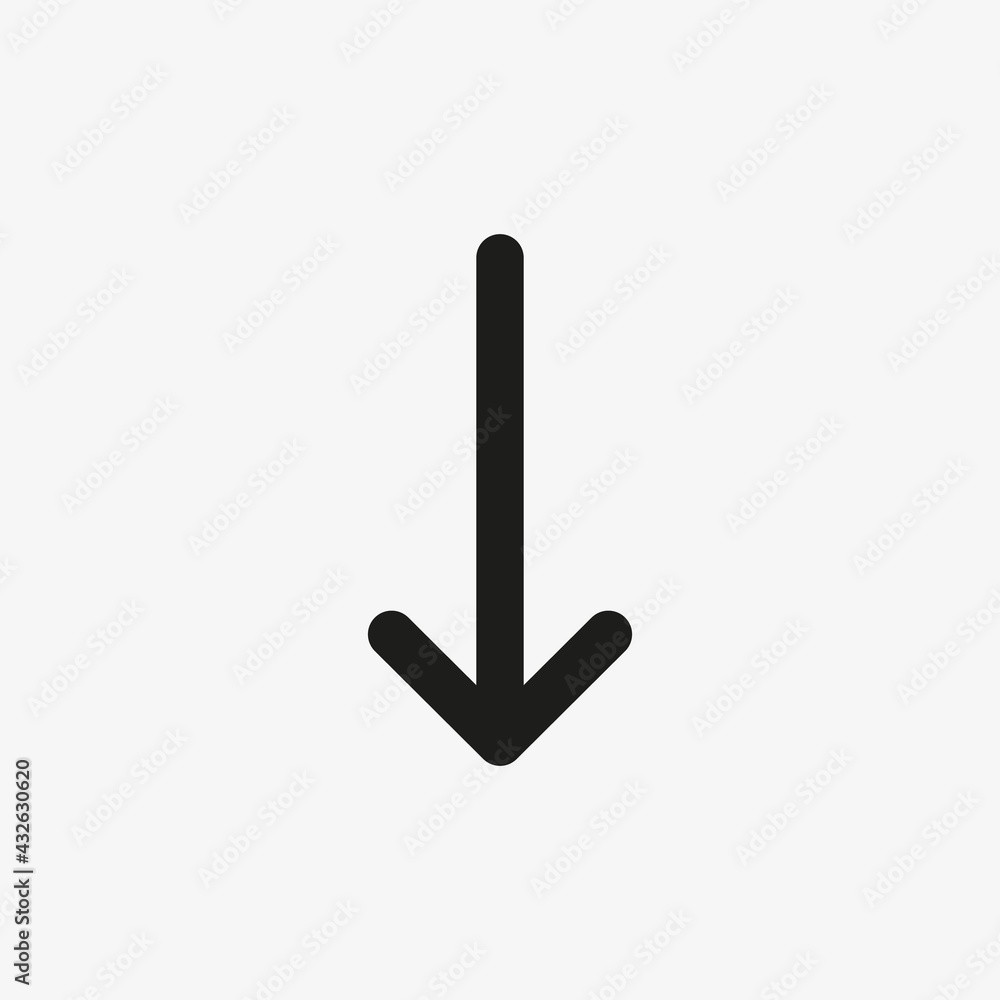 Down arrow icon. Scroll down button for website and mobile UI designs. Down arrow icon. Scroll down button for website and mobile UI designs.