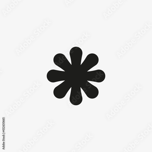 Asterisk sign icon for website and mobile UI design.
