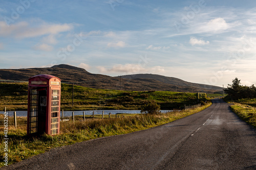 A Telephone Box at the Side of a Road in North Uist, The Western Isles