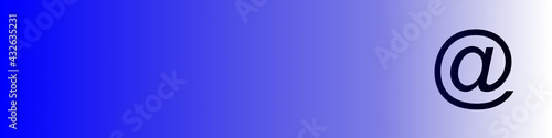 email symbol with blue gradient