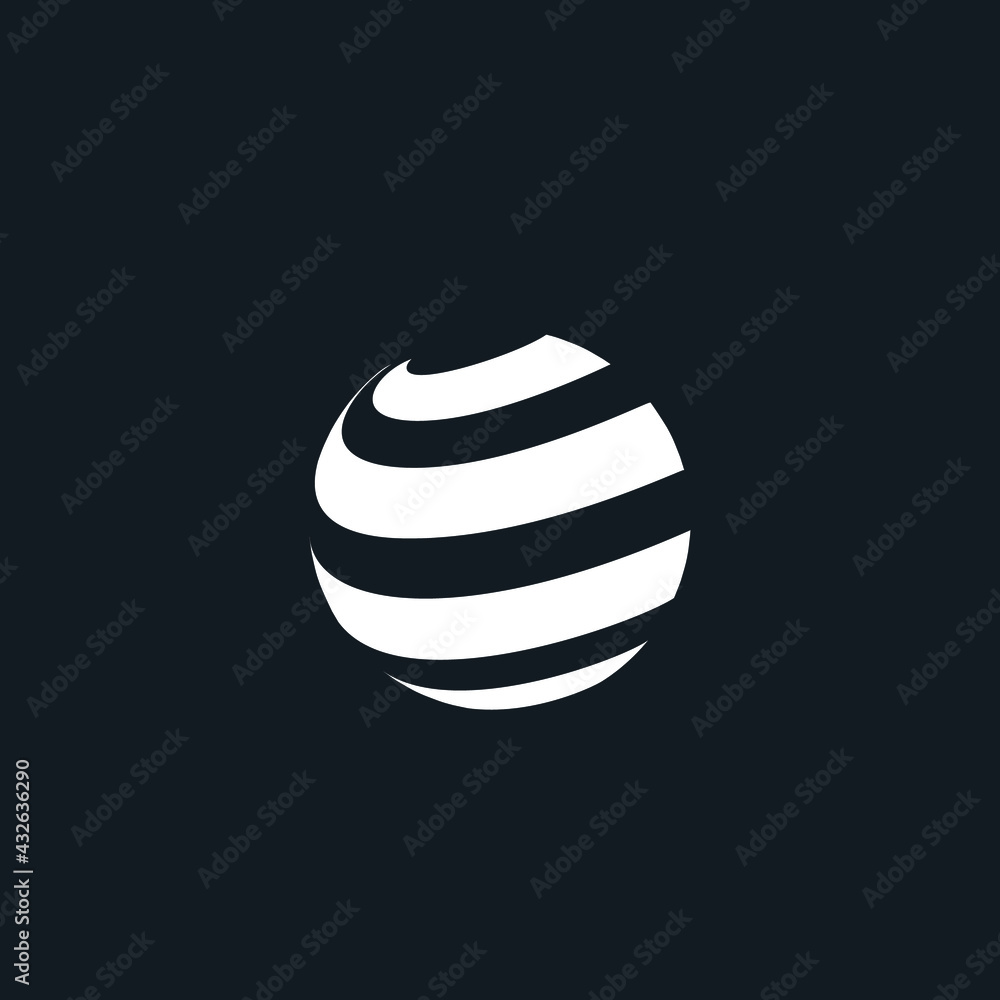 Ball business logo vector design circle world Ball business logo vector design circle world