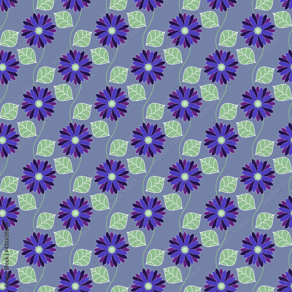 Seamless pattern with violet flowers Seamless pattern with violet flowers