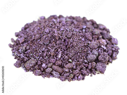 Potassium Permanganate Pile. Chemical Compound Raw Material. Isolated on White.