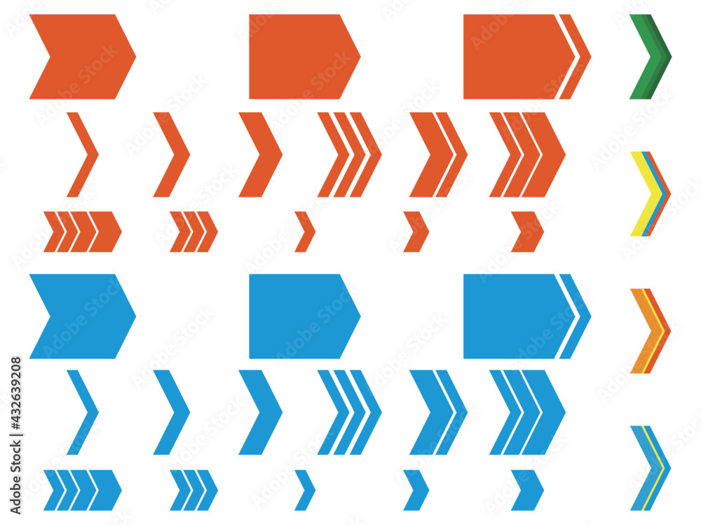 シンプルな矢印の図形のベクター素材セット Vector De Stock Adobe Stock