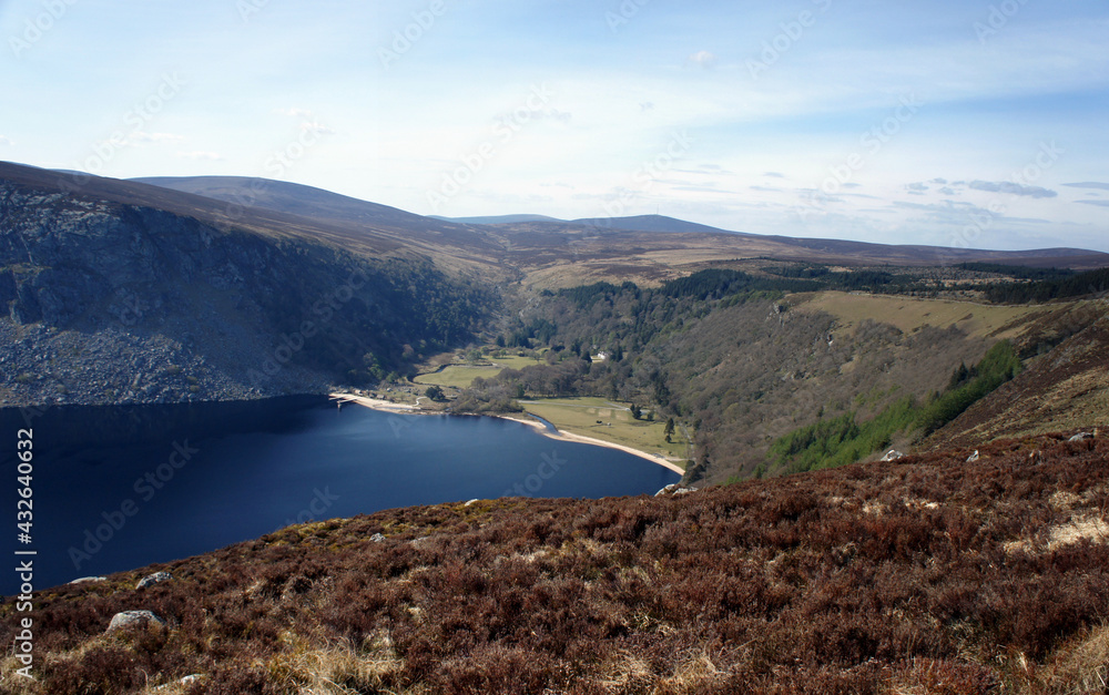 Spring day in the area of Lough Tay.Wicklow Mountains.Ireland.