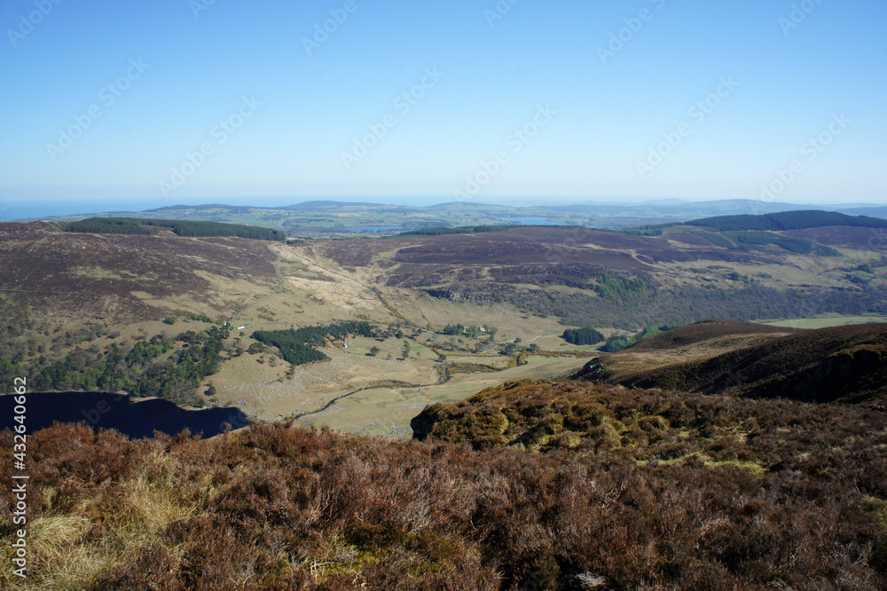 Spring day in the area of Lough Tay.Wicklow Mountains.Ireland.