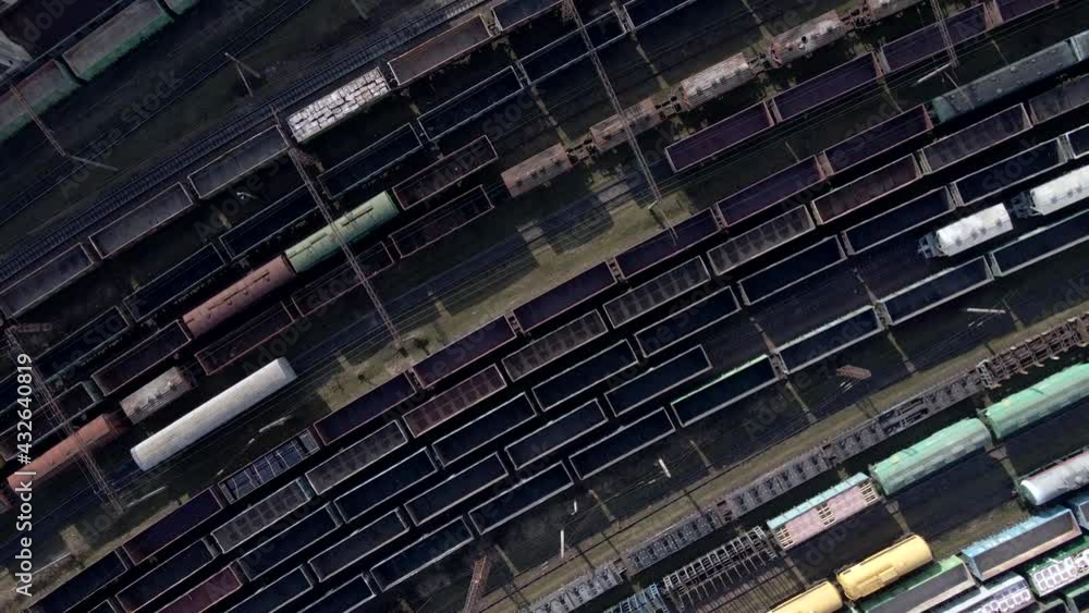 aerial view of railway station hub heavy industry aerial view of railway station hub heavy industry