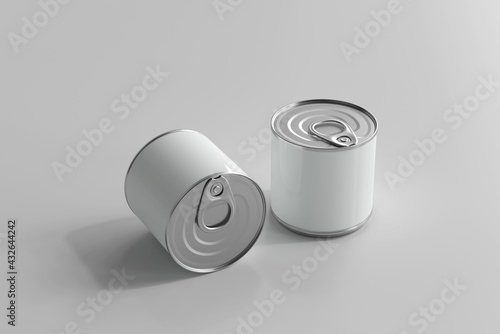 Isolated Food Can 3D Rendering