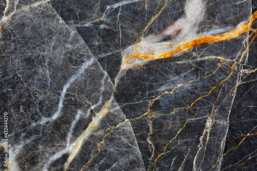 White patterned natural detailed of dark gray marble (Russia Gold) texture for interior or product design, abstract background.