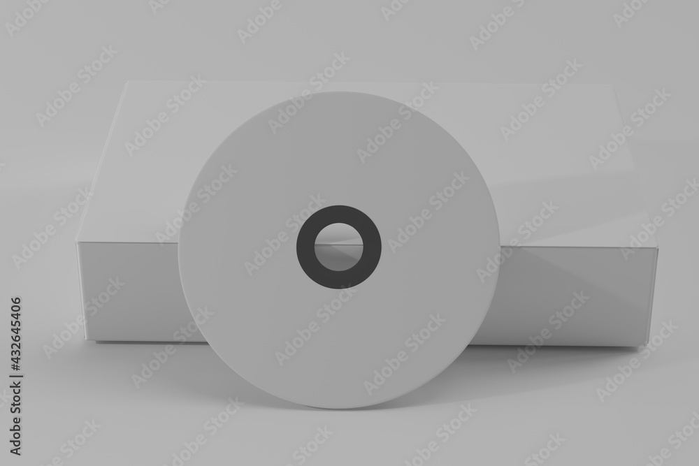 Isolated Software Box and Disk 3D Rendering Isolated Software Box and Disk 3D Rendering