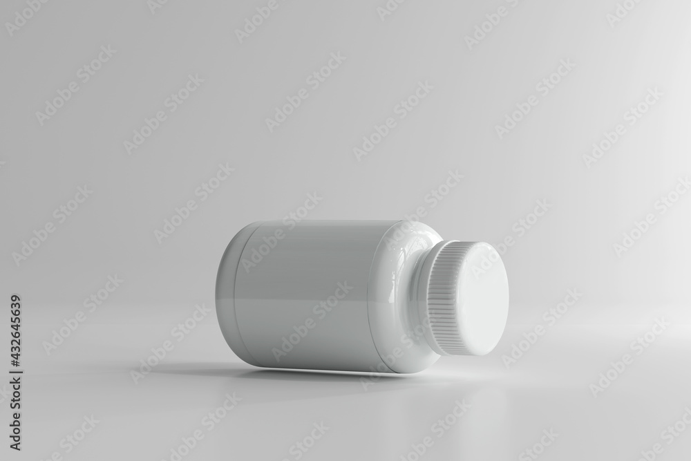 Isolated Plastic Medicine Bottle 3D Rendering Isolated Plastic Medicine Bottle 3D Rendering