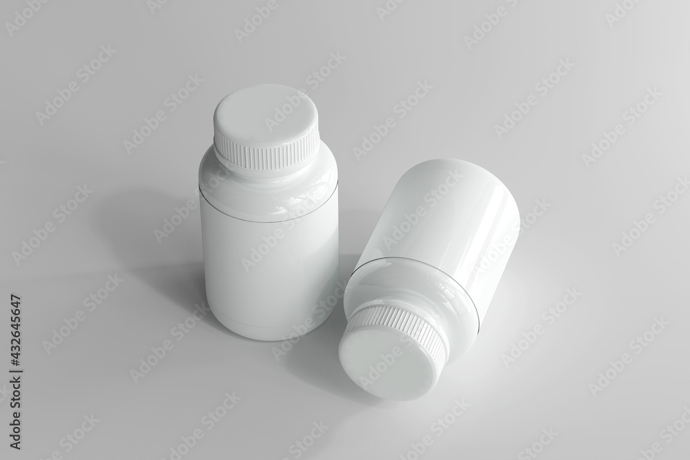 Isolated Plastic Medicine Bottle 3D Rendering Isolated Plastic Medicine Bottle 3D Rendering