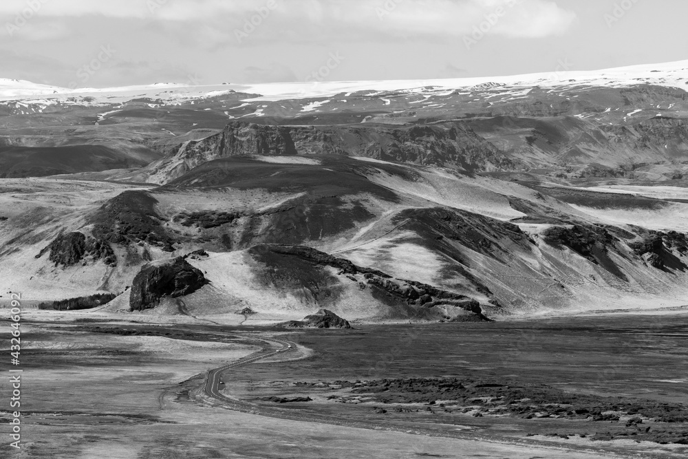 Landscape in the south of Iceland