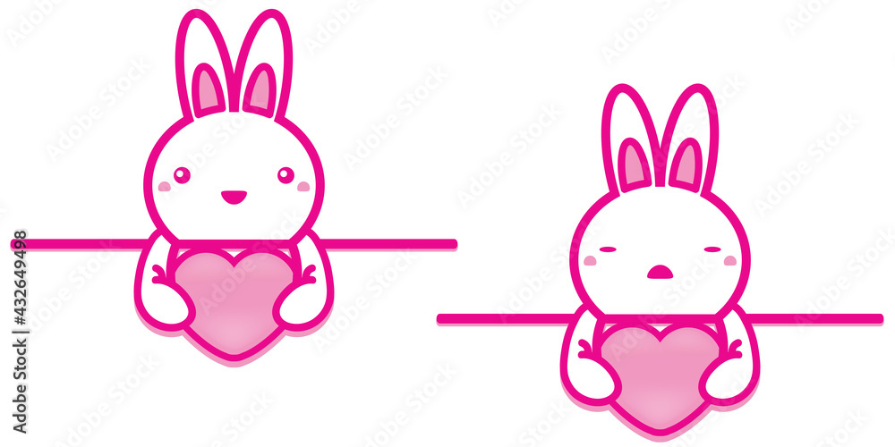 Obraz premium Rabbit_with_a_heart