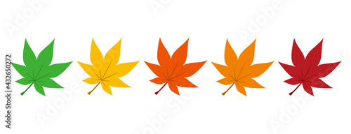 紅葉の葉のイラスト素材
