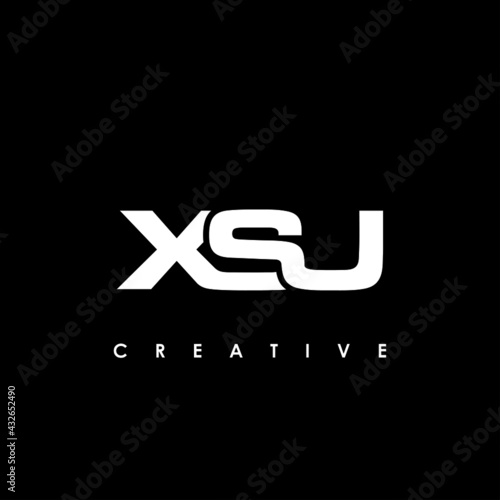 XSU Letter Initial Logo Design Template Vector Illustration photo