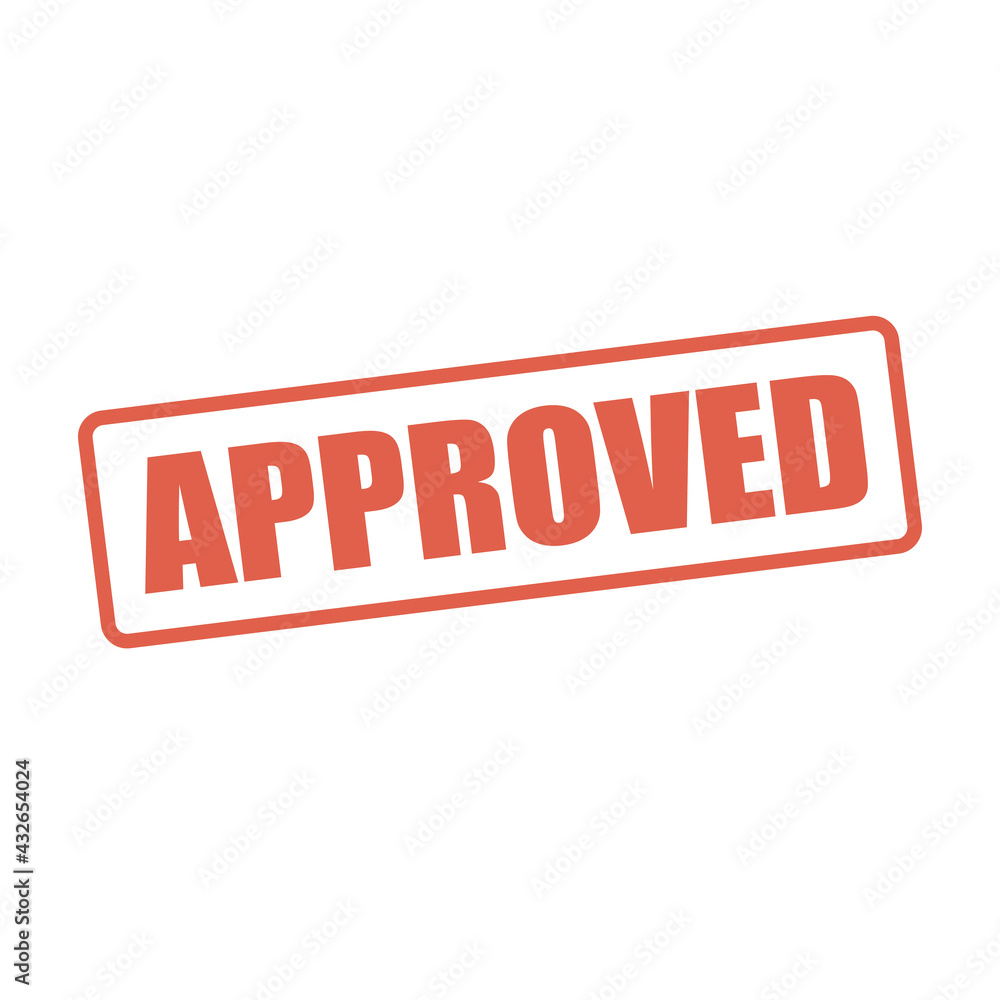 Red 'APPROVED' Stamp on white background. Red 'APPROVED' Stamp on white background.