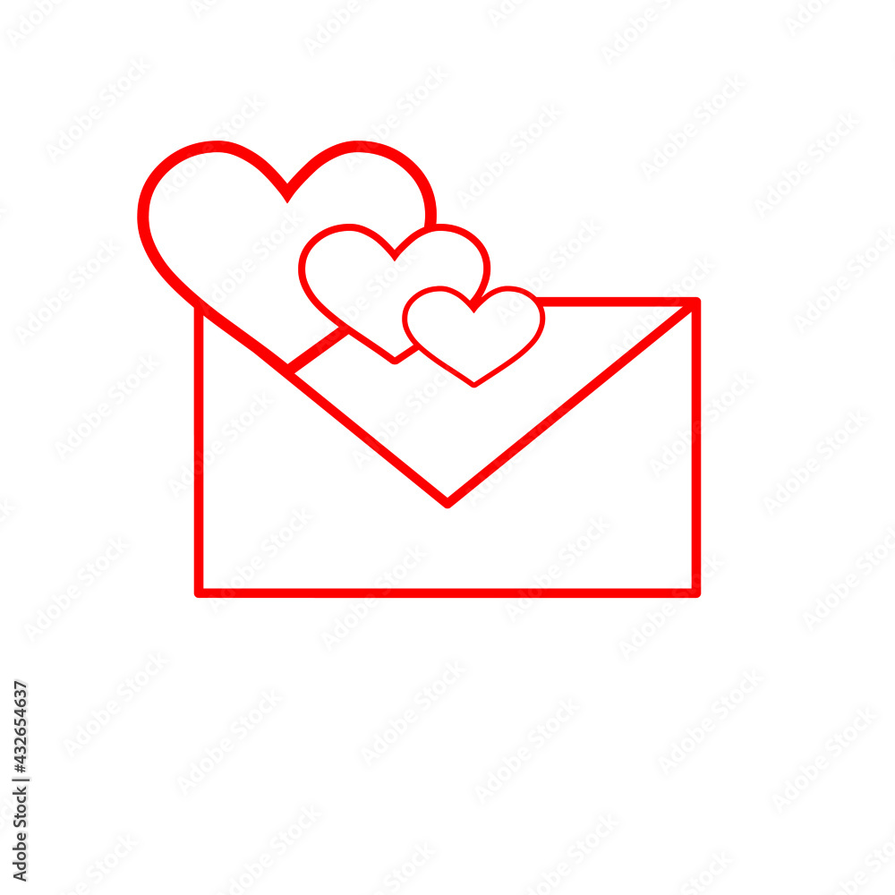 envelope with heart envelope with heart