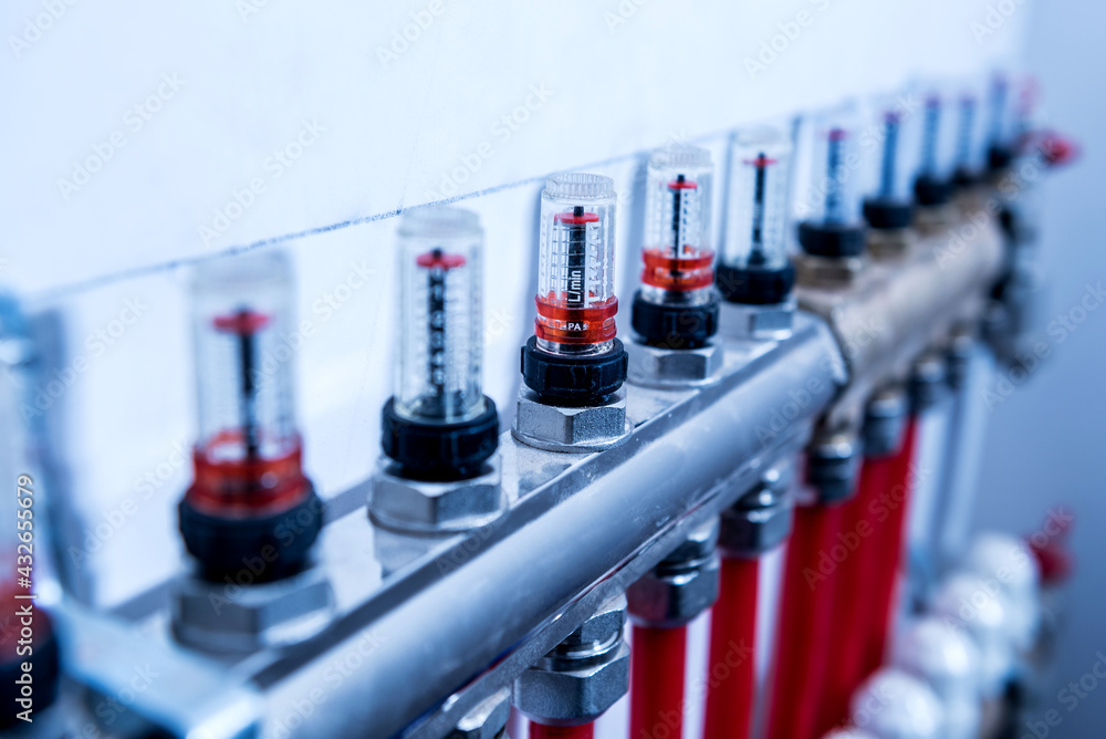 Pump for a water underfloor heating system at home