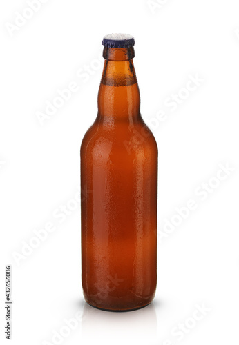 brown full bottle with beer