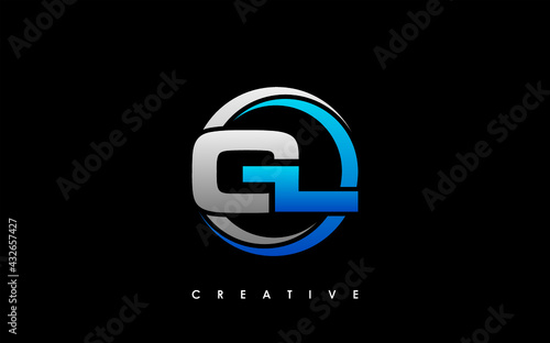 GL Letter Initial Logo Design Template Vector Illustration