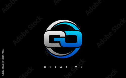 GO Letter Initial Logo Design Template Vector Illustration