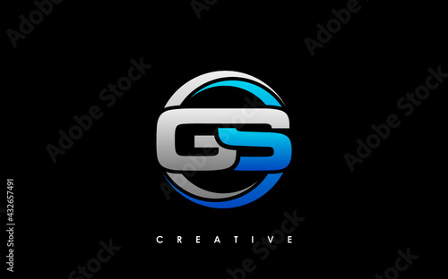 GS Letter Initial Logo Design Template Vector Illustration