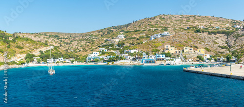 Fototapeta Naklejka Na Ścianę i Meble -  Agathonisi Island beach view in Greece Agothonisi is a small island in Aegean Sea.