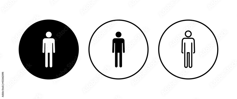 Man icon set. male icon vector. human symbol Man icon set. male icon vector. human symbol