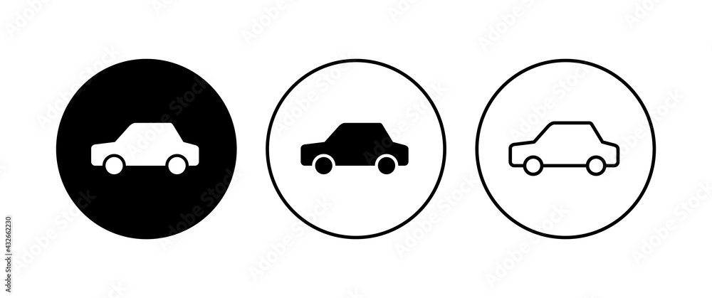 Car icon set. car vector icon. small sedan Car icon set. car vector icon. small sedan