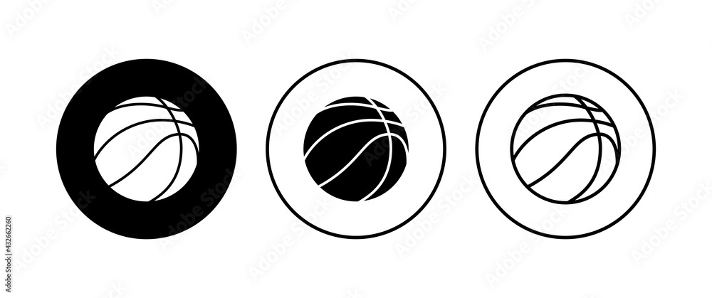 Obraz premium Basketball icon set. Basketball ball icon. Basketball logo vector icon