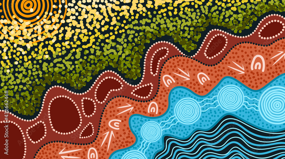 Aboriginal Art - Nature Concept Aboriginal Art - Nature Concept