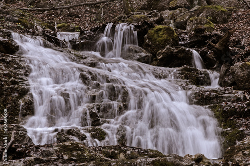 Waterfall flowing from the mountains © svkslovensko
