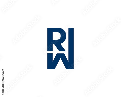 WR RW letter logo design vector template photo