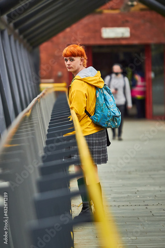 Fotografie, Obraz Autumn Booth portrait modelling around Manchester City Centre