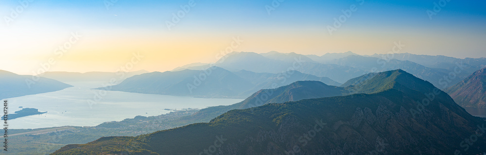 Kotor bay mountains in Montenegro