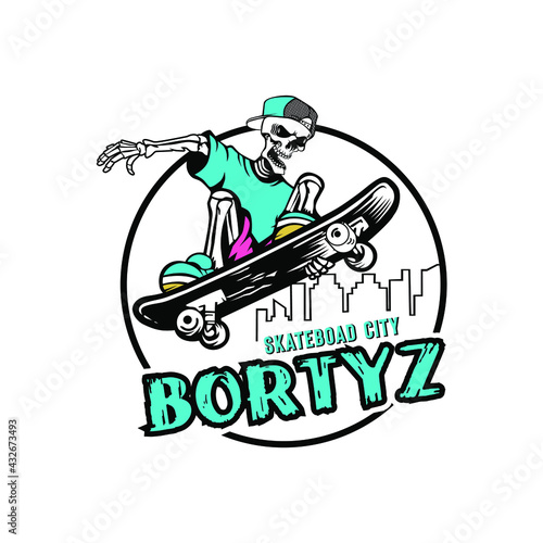 Bortyz skateboad city illustration vector