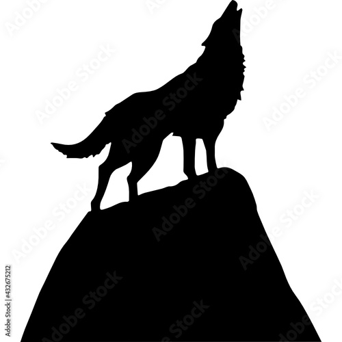 Wolf on a Cliff 