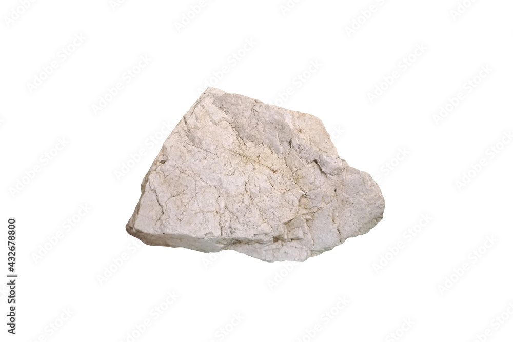 isolated ceramic raw mineral, dolomite rock on white background. dolostone is a carbonate sedimentary rock, There is noise and grain caused by the texture of the stone. isolated ceramic raw mineral, dolomite rock on white background. dolostone is a carbonate sedimentary rock, There is noise and grain caused by the texture of the stone.