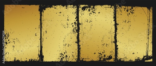 Vintage aged gold grunge background, vector illustration.