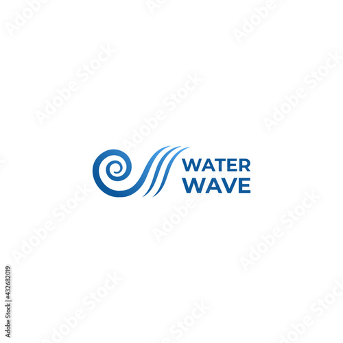 Abstract water wave logo icon vector illustration