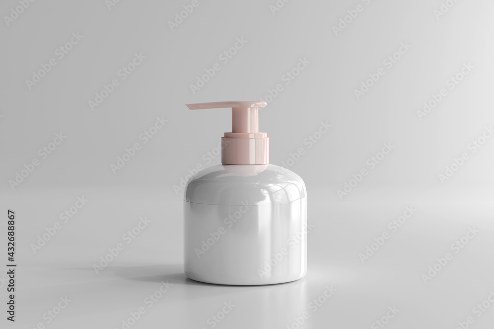 Isolated Cosmetic Pump Bottle Mockup 3D Rendering Isolated Cosmetic Pump Bottle Mockup 3D Rendering