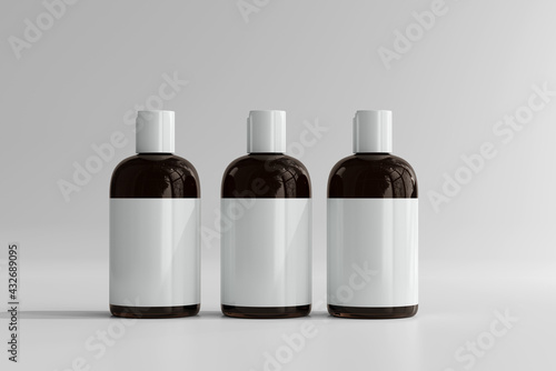 Isolated Cosmetic Bottle 3D Rendering