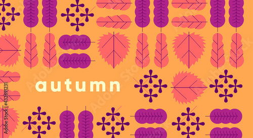 Geometric abstraction. Autumn. Vector illustration. Background pattern for a poster, banner, or flyer.
