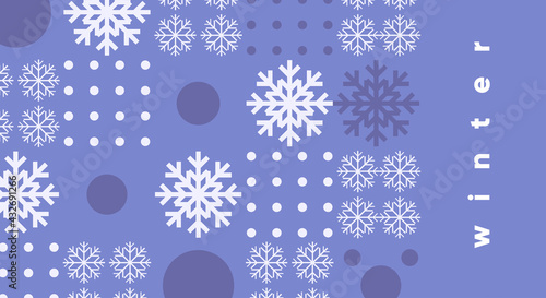 Geometric abstraction. Winter. Vector illustration. Background pattern for a poster, banner, or flyer.