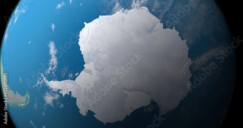 Southern Ocean in planet earth from outer space