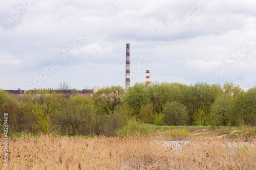 power station in the field