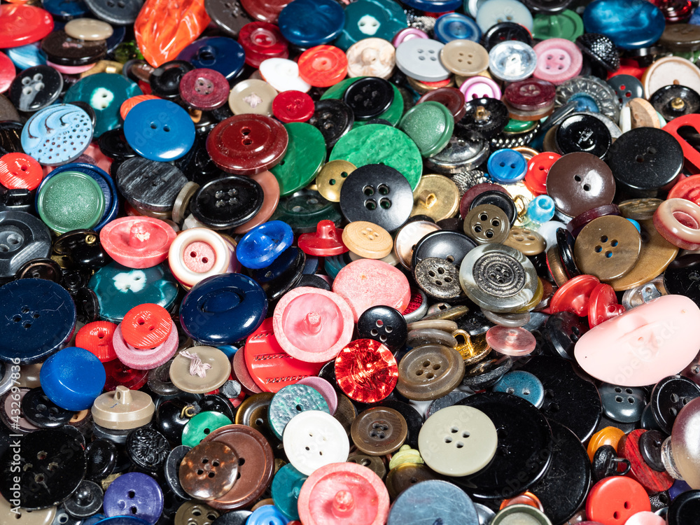 background from many different used buttons background from many different used buttons